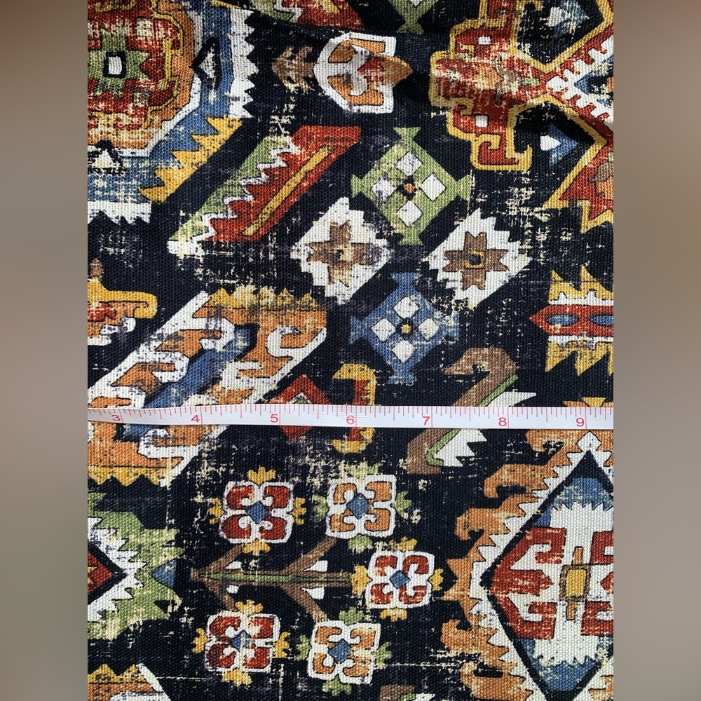 Waverly screen print Fabric 100% cotton distress look 2 yards 45 inches wide